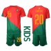 Portugal Joao Cancelo #20 Barnkläder Hemma matchtröja till baby VM 2022 Kortärmad (+ Korta byxor) Billigt